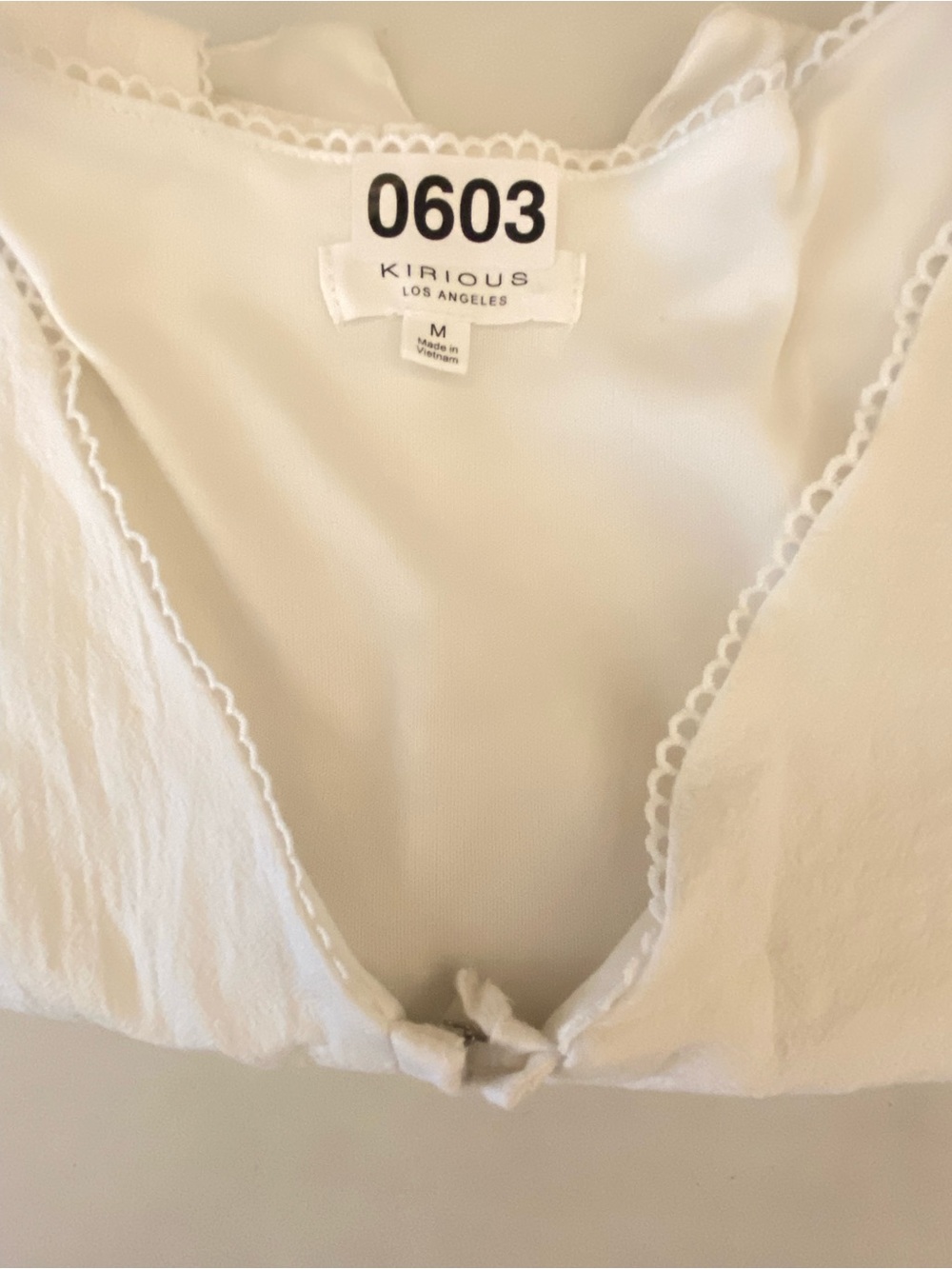 Kirious White V-Neck Button-Front Camisole - Picture 11 of 11